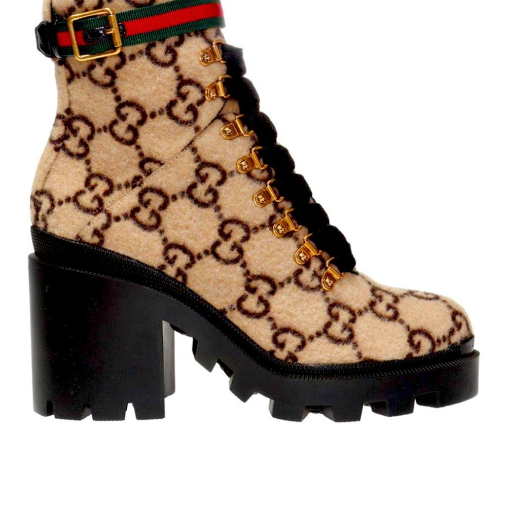 Gucci tweed booties